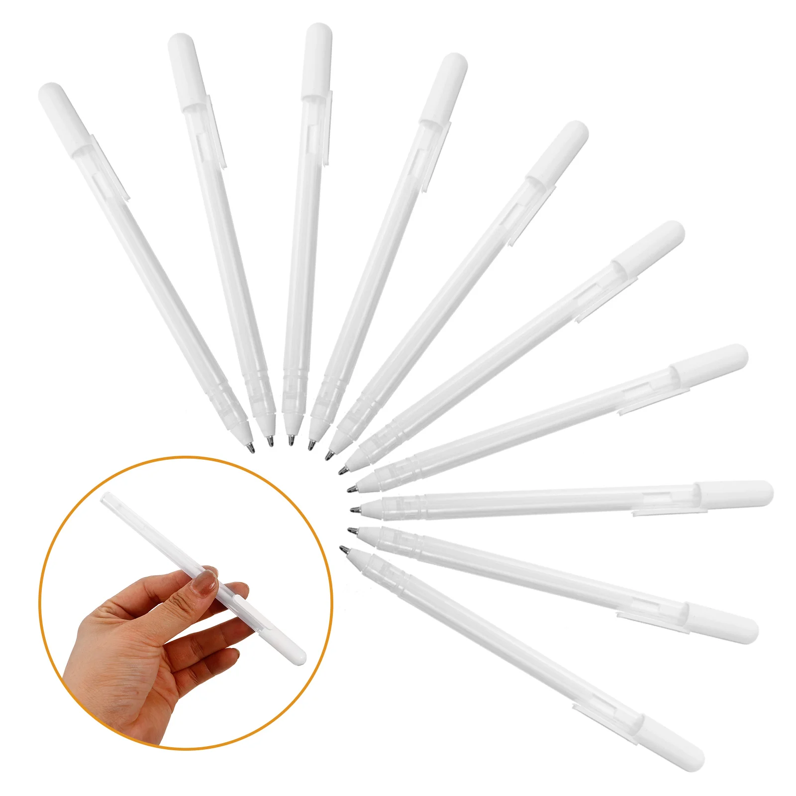 

10 Pcs Highlighter White Highlighters Dedicated Markers Pen Plastic Signing Pens