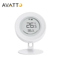 AVATTO Tuya ZigBee Low Power Battery Smart Temperature And Humidity Sensor With E-ink Screen Support Alexa Google Home Alice