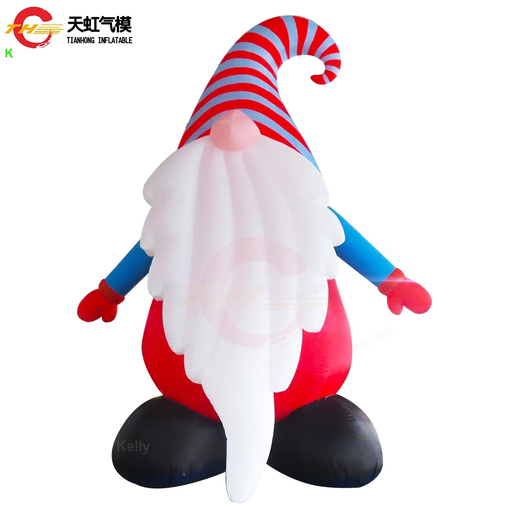 Hot Selling Inflatable Santa Elf Figurine Toy Standing Inflatable Christmas Gnomes for Holiday Decorations