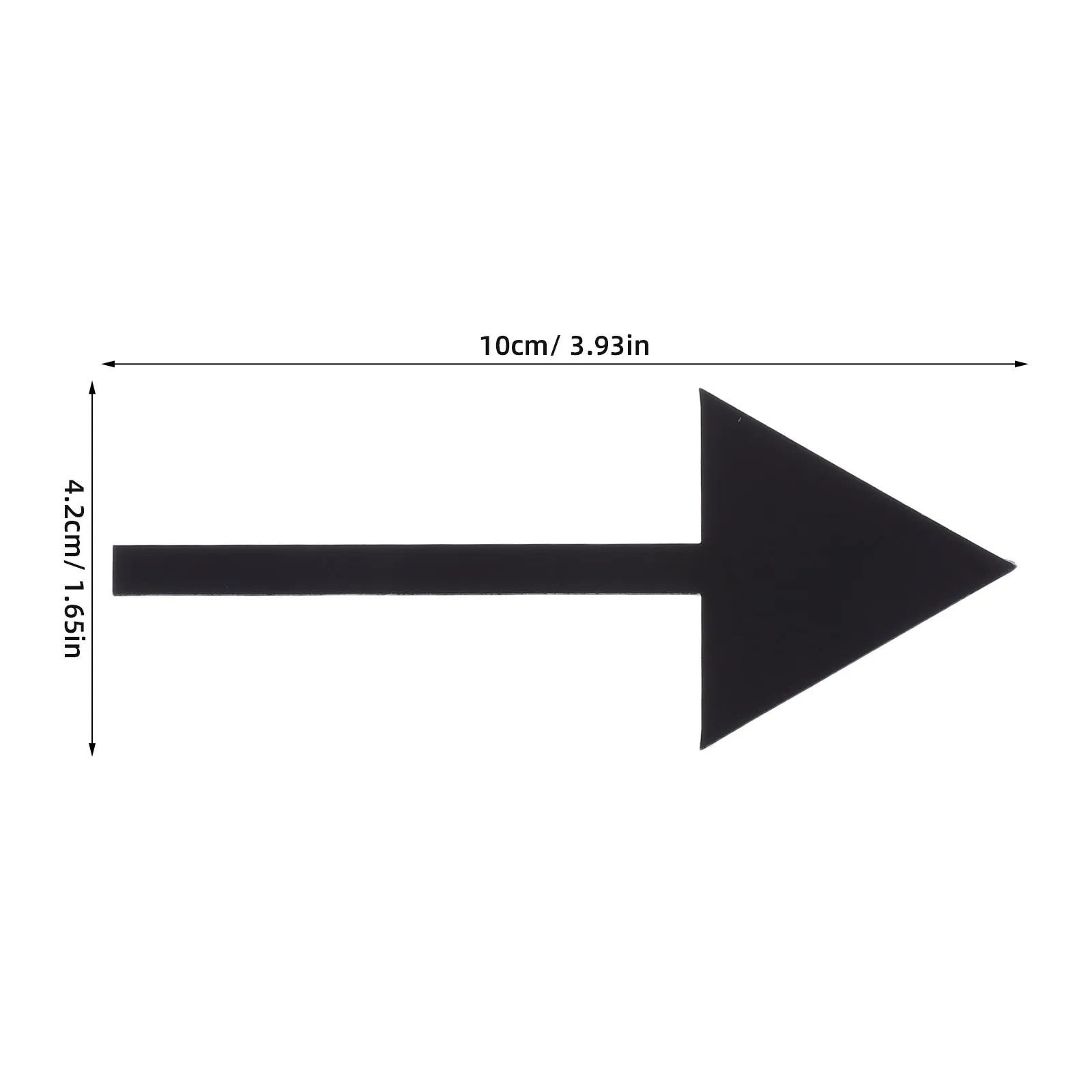 Acrylic Arrow Sign 4 Black 3D Wall Decal Self Adhesive Directional Guide Sign Office Warehouse Hallway Navigation Marker