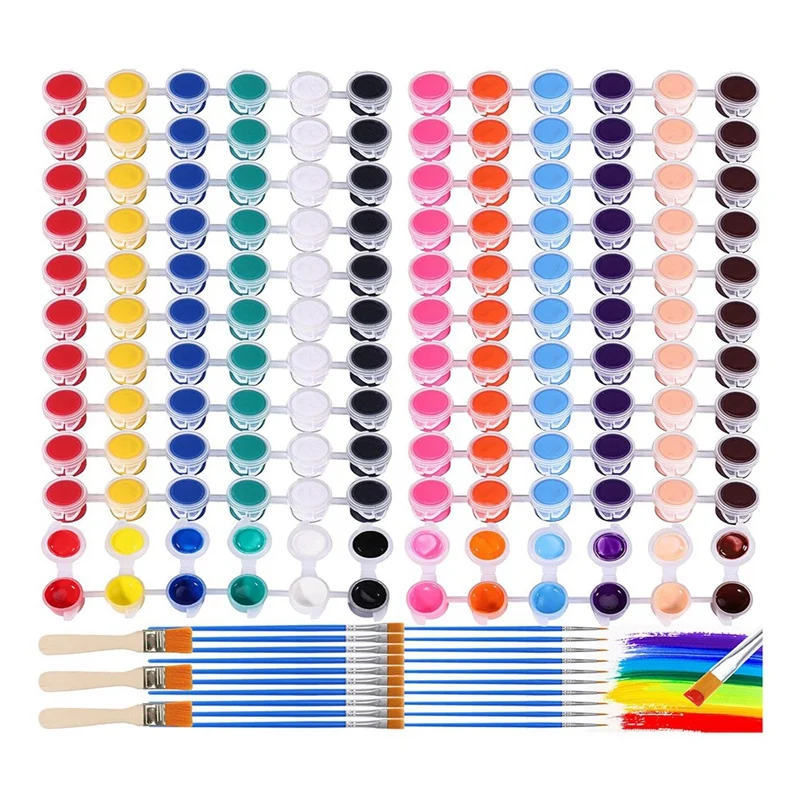 

Kids Acrylic Paint Set, Acrylic Paint Strips 24 Paint Pens, 3 Brushes Great For Home Classroom Party Favors Durable Easy Install