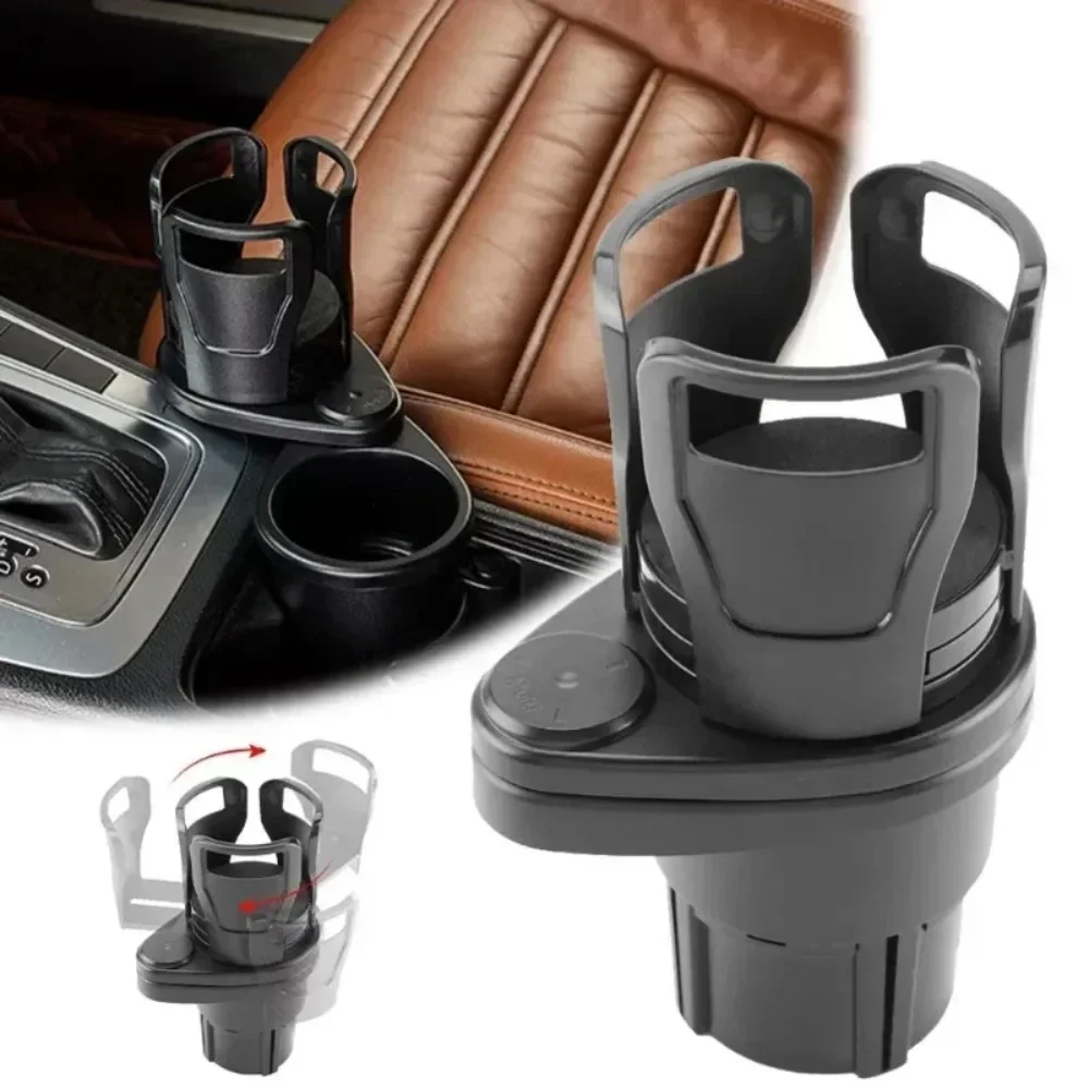 

Adjustable Dual Cup Holder Car Mount Multifunction New Car Cup Holder Expander Adapter with Mobile Phone Holder Function