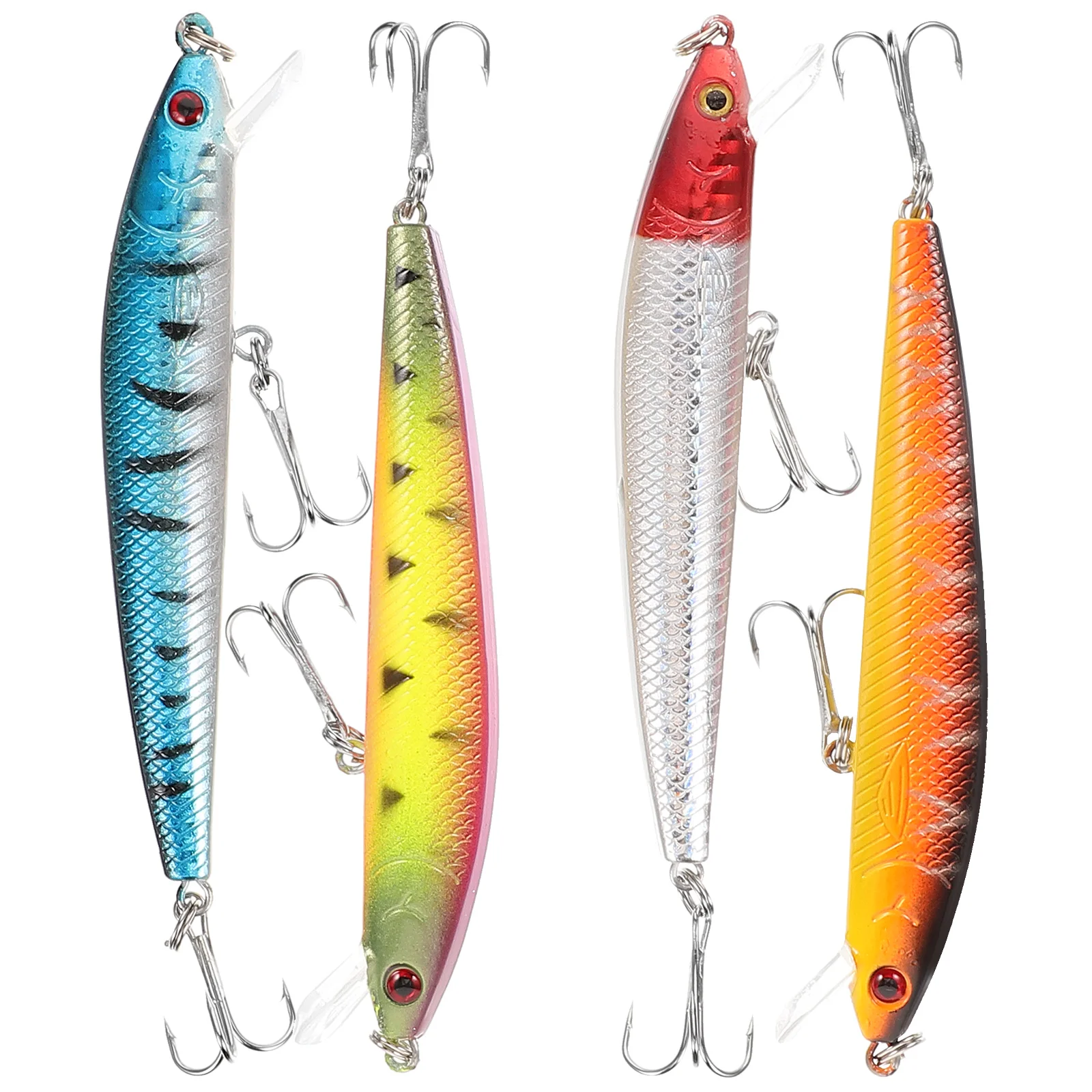 

4pcs Fake Bait Elastic Fishing Lures Sinkers Tackle Plastic Freshwater Simulation Durable AntiBite Realistic Reusable Outdoor