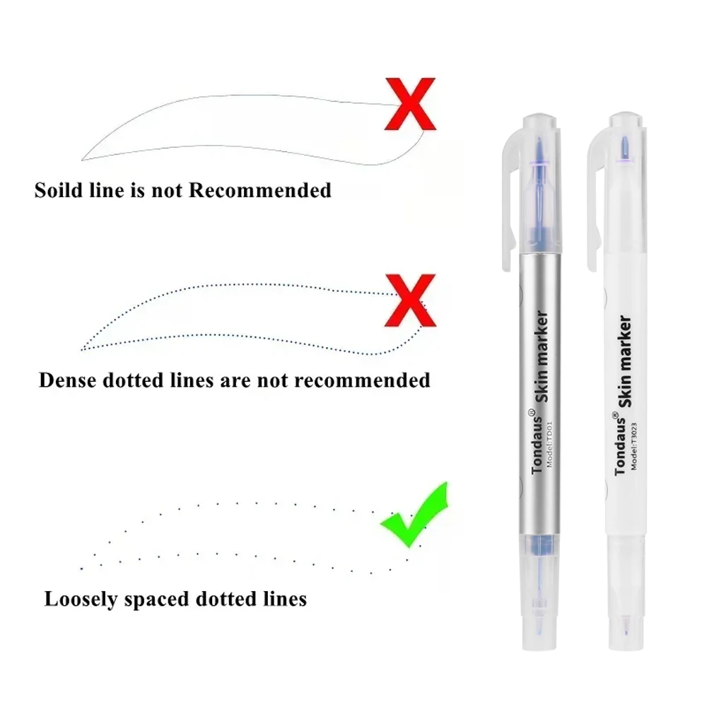 قلم تحديد المواقع للتطريز للحاجب ، علامة الإطار ، الحبر الأرجواني ، عبوة الرأس الأبيض الفضي والأرجواني ، جودة عالية #5