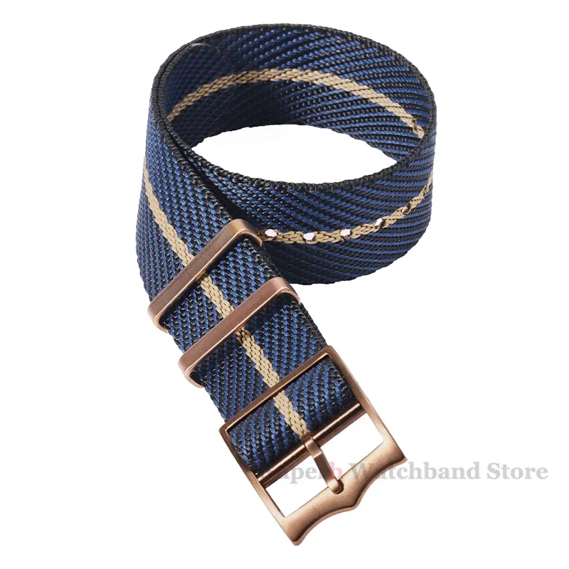 20mm 22mm Premium Nylonarmband für Tudor Canvas Militäruhrenarmband für Seiko Stoffarmband für Rolex-Armband Bronzeschnalle