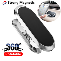 Rotating Magnetic Car Phone Holder Air Outlet GPS Support Strong Magnet Smartphone Stand in Car for iPhone 13 12 Pro Samsung MI