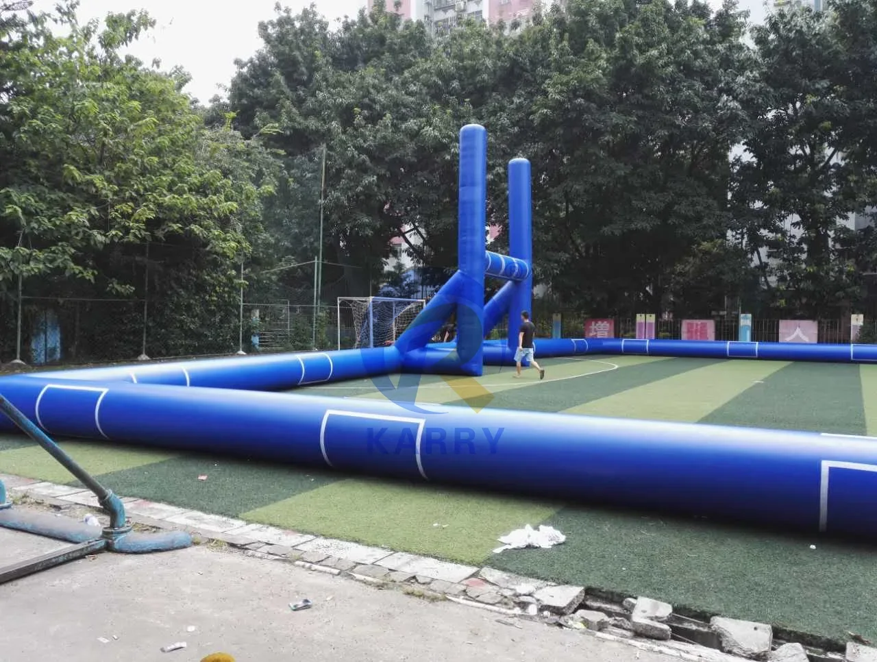 Terrain de Rugby Gonflable en Plein Air pour Enfant et Adulte, Jeu de Poste