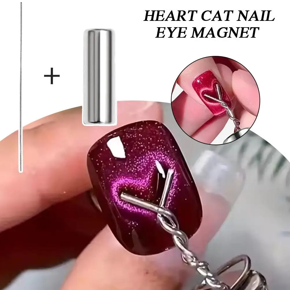 Rotonda Nail Art Cat Eye Gel Penna magnetica per smalto gel 3D Cat Eye Unghie Pittura Forte magnete Stick Manicure Strumenti fai da te M2B8