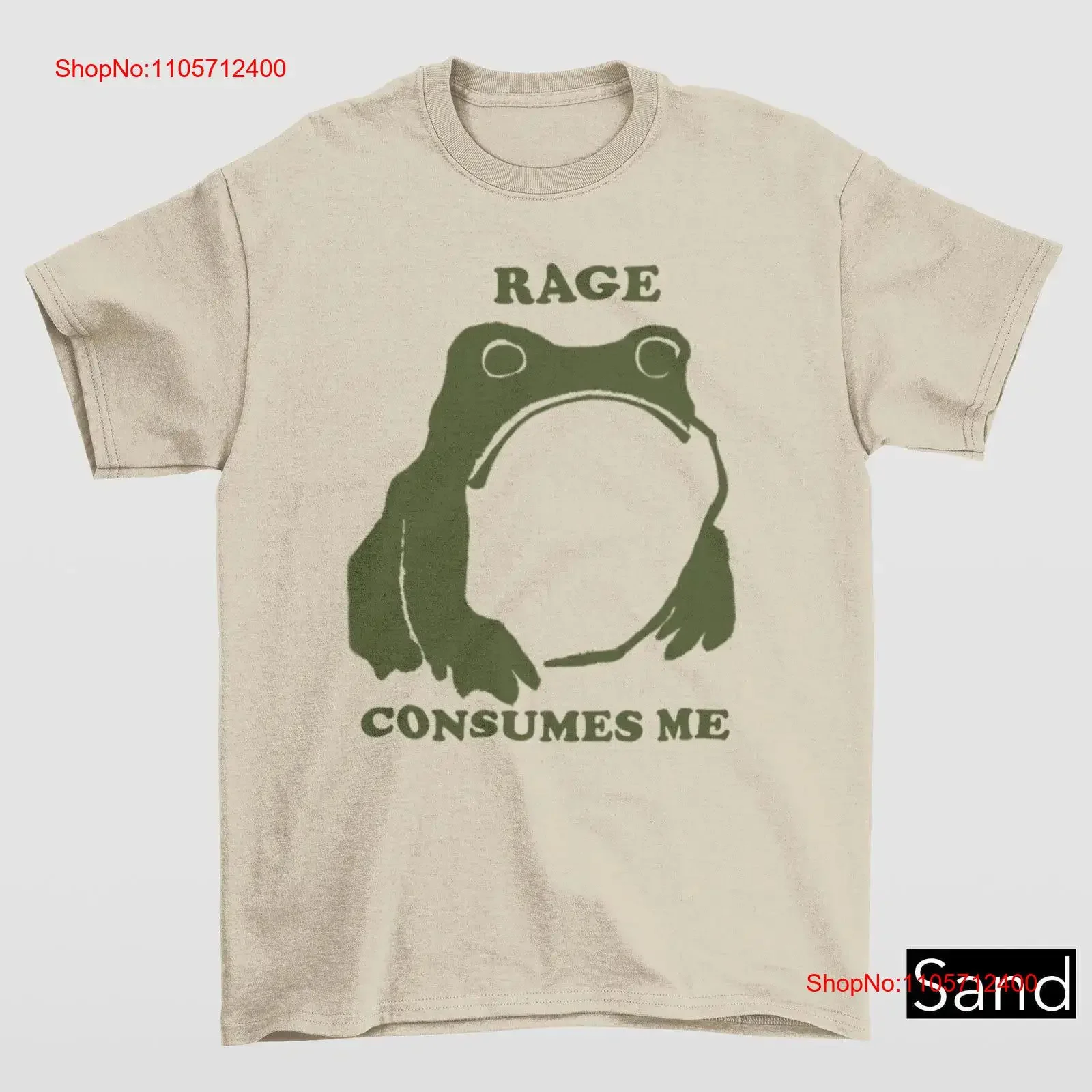 Rage Consumes Me T Shirt Frog Pond Funny Retro Meme Vintage Style Nature Lover Gag vintage Washed streetwear Comfortable Soft