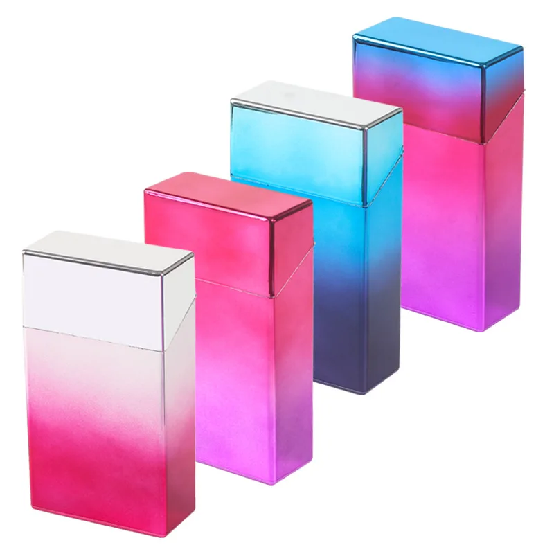 

Colorful Plastic Cigarette Case Thin Automatic Bomb Cigarette Case Moisture-proof, Pressure-proof and Sweat-proof Storage Box