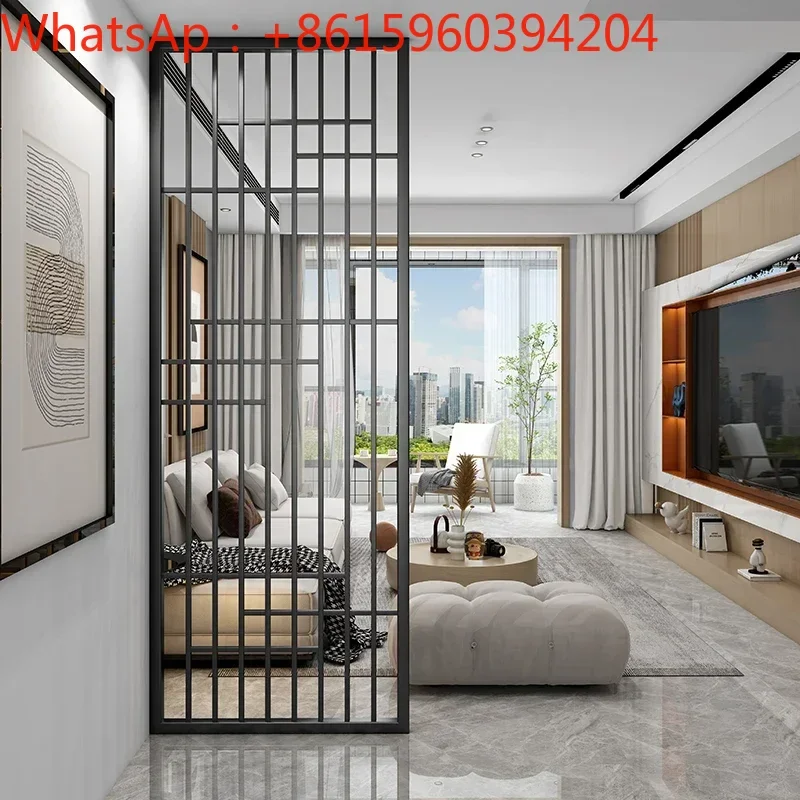 Nordic wrought iron screen partition dining room light luxury entrance porch online celebrity decorated with modern metal grille