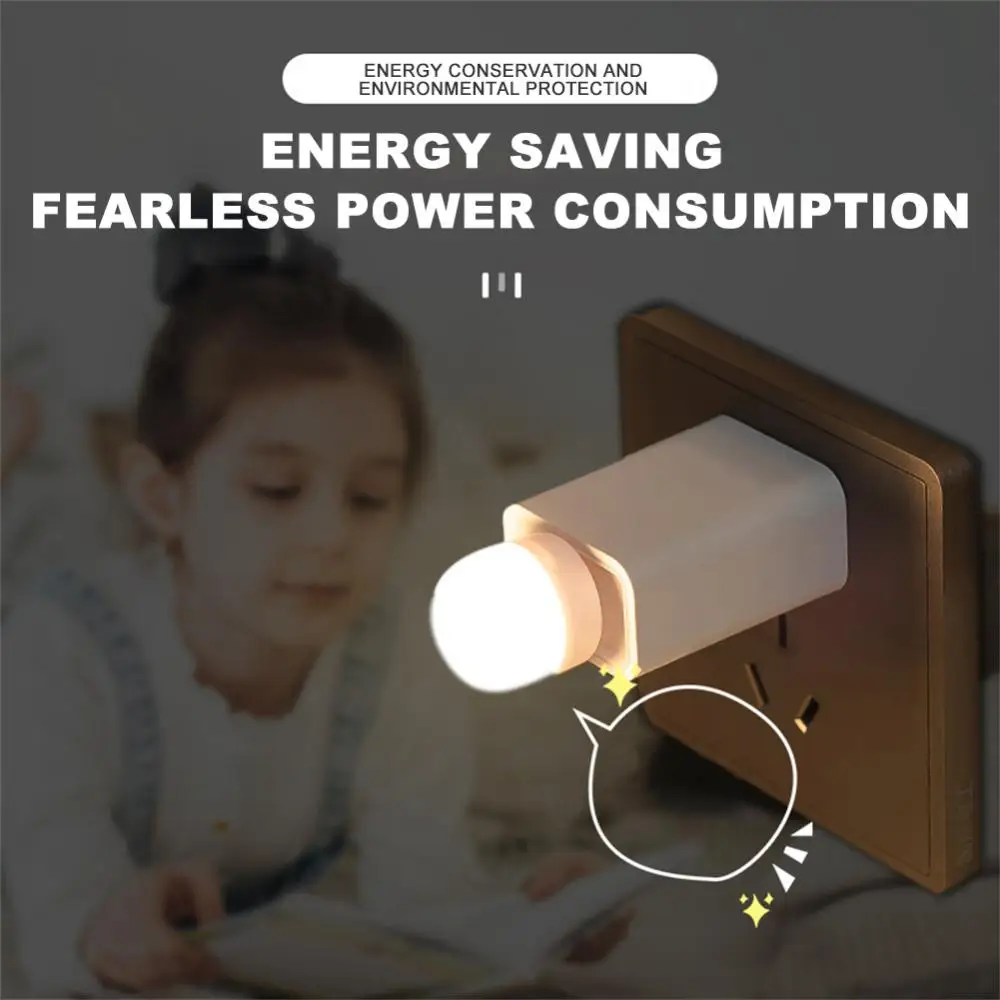 5/10Pcs Mini USB Night Light Warm White Eye Protection Book Reading Light USB Plug Computer Mobile Power Charging LED Night Lamp