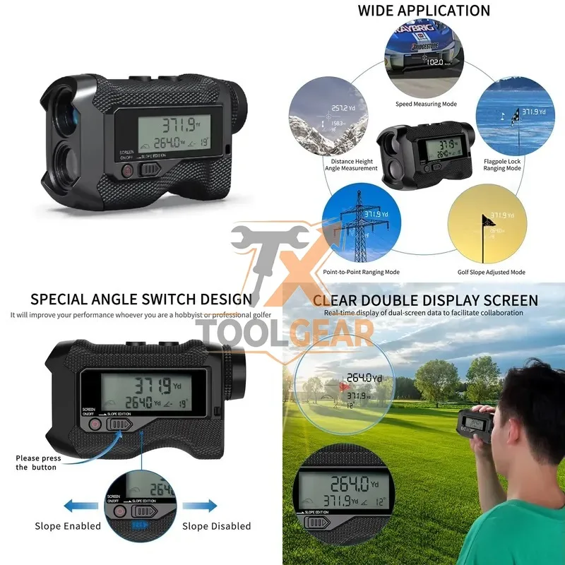 2026hotsale* Range Finder Display PF3H Dual Display Norm Golf Range Finder Mini Telescope Rangefinder Las*ers