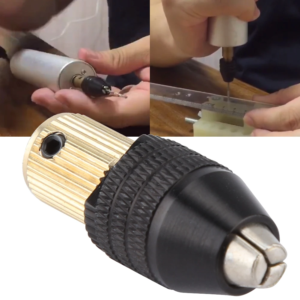 Electric Drill Chuck Miniature Self Tightening Chuck Mini Electric Drill Accessories 0.3-3.4mm