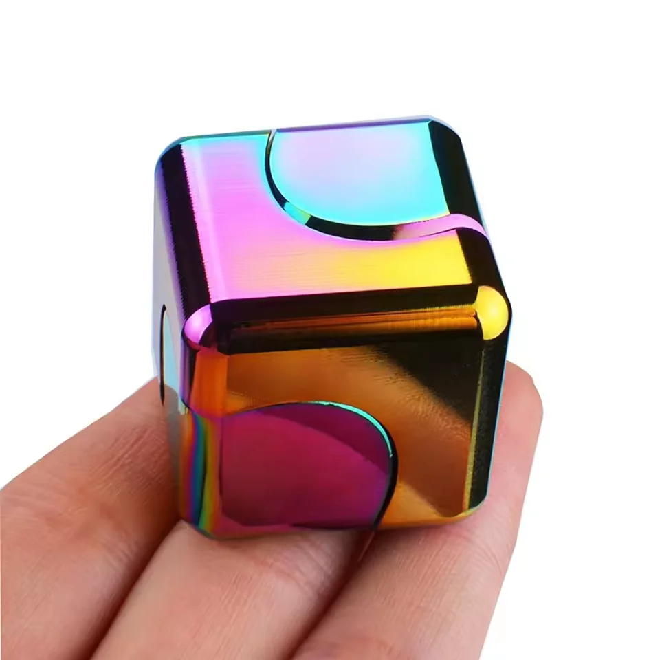Metal Cube Spinner Toy, 3D Puzzle Gyro Gear Sensory Toy,  Educational Game for Adults