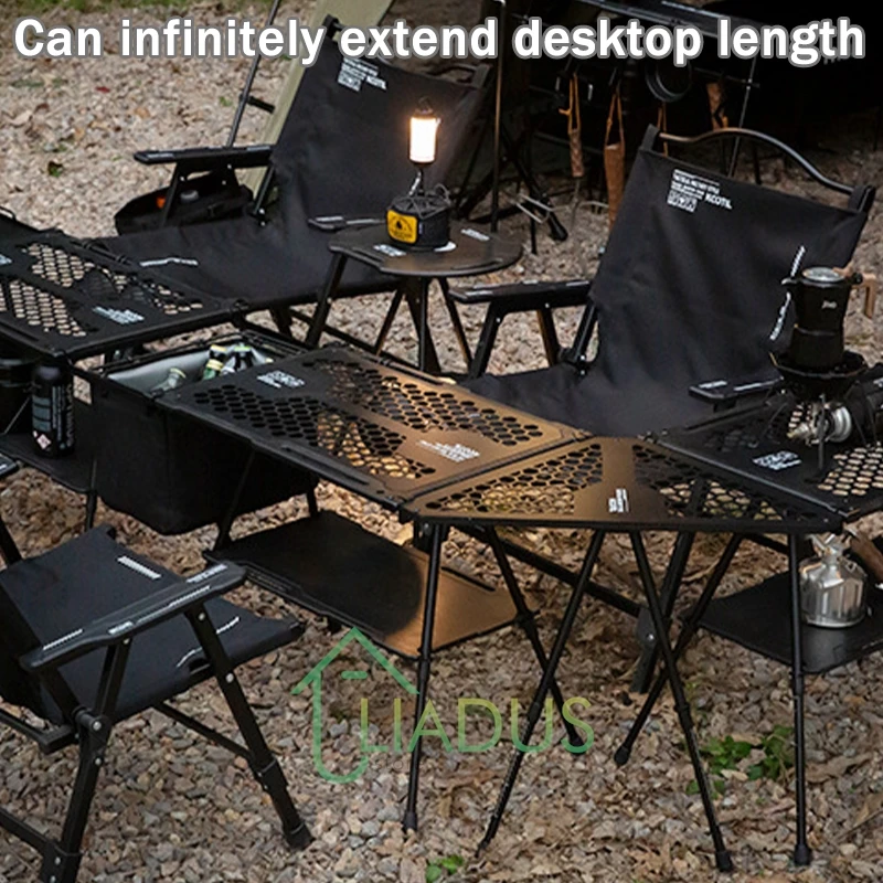 Outdoor Camping Folding Small Table Portable Picnic IGT Multi-Functional Kitchen Aluminum Alloy Table And Chair Fully Equipped