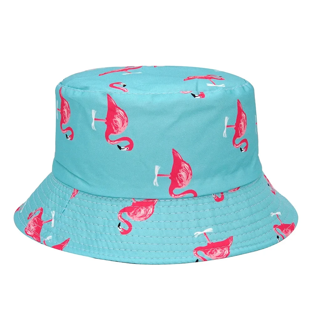 2024 Panama Bucket Hat Men Women Summer Bucket Cap Flamingo Hat Bob Hat Hip Hop Gorros Fishing Fisherman Hat