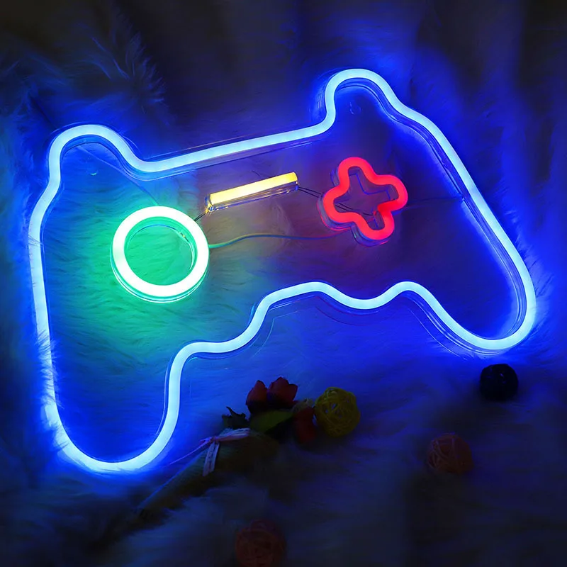 Luce decorativa per sport elettronici a tema giochi - Lampada per atmosfera a LED con design controller, decorazione della stanza ​