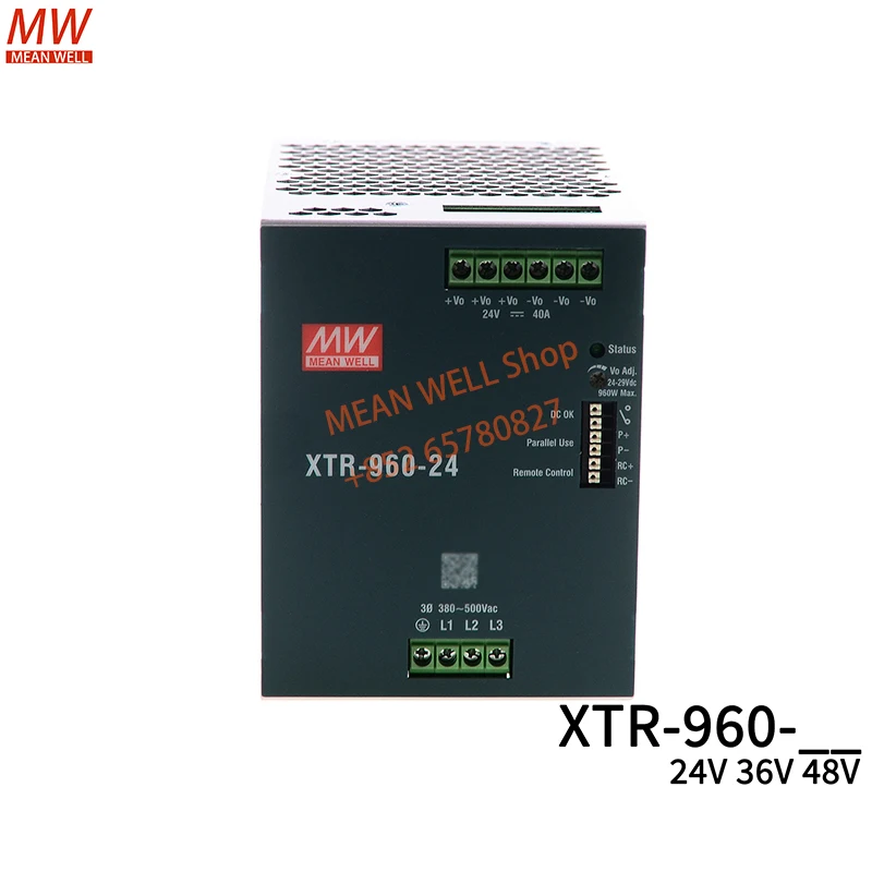 MEAN WELL Three-phase rail-type switching power supply XTR-960-24 XTR-960-36 XTR-960-48