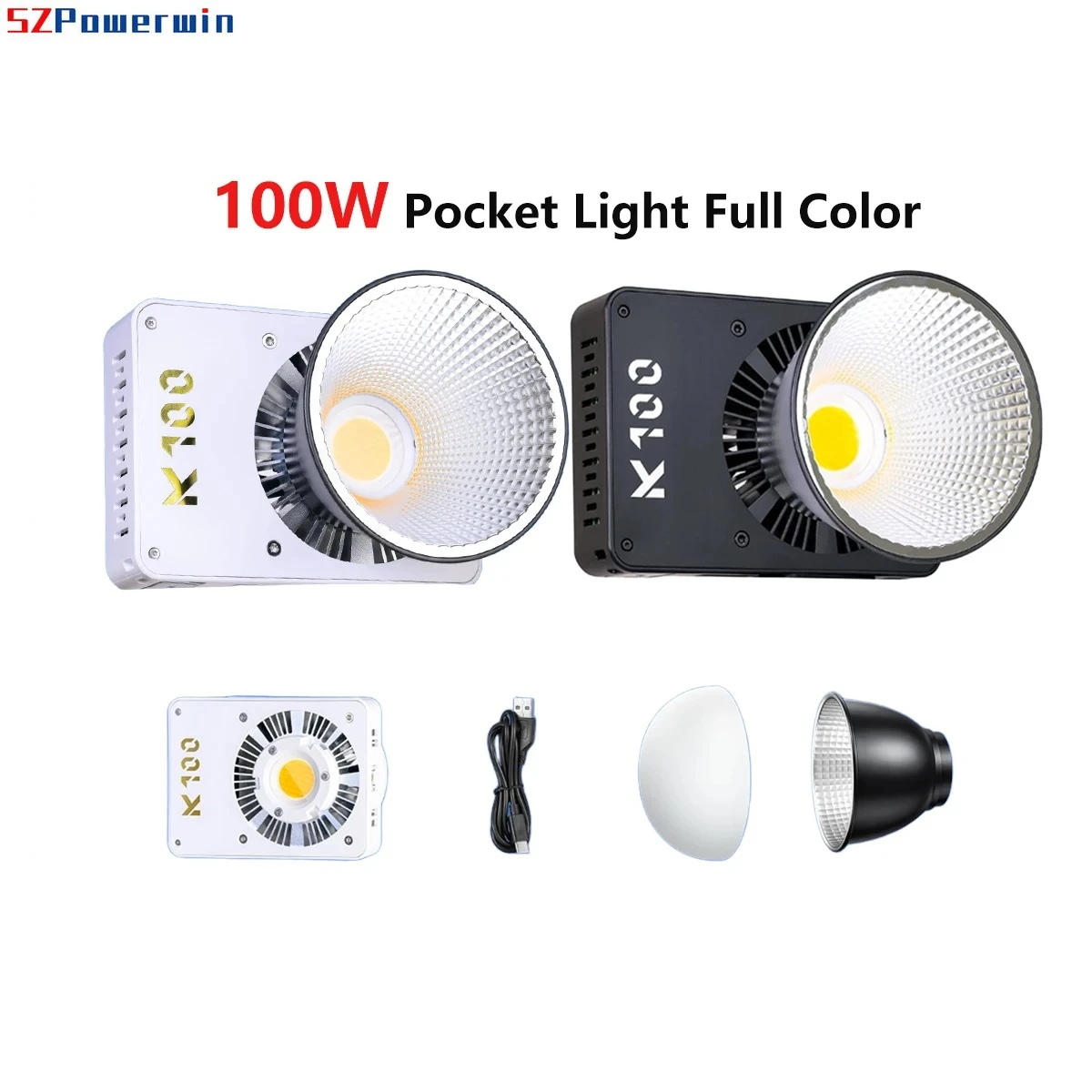 Portable 100W Photography Pocket Light K100 Full Color Soft Fill Light Portrait Shooting COB Light Multi-Scene Applicable Lamp