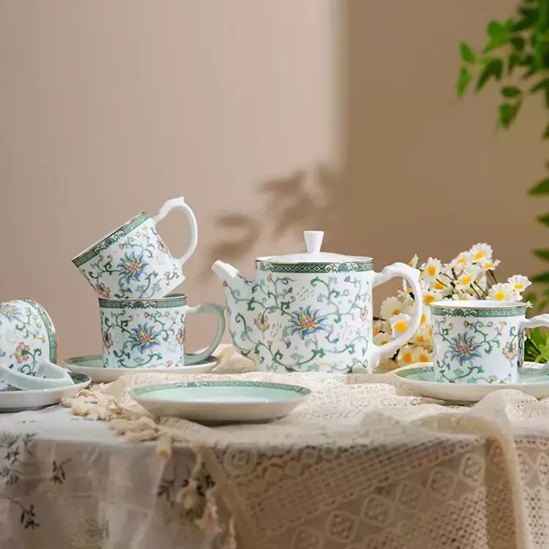 cup and saucer set, household high-end exquisite cups and cups, afternoon tea light luxury gift box, souvenir gift