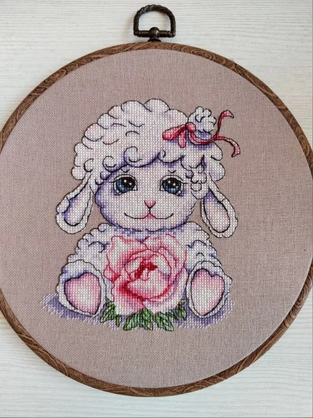 flower and little sheep 24-26 Needlework Kit unprinting Cross Stich  Set DIY Kits Cross-stitch Embroidery Set Stitch Kit