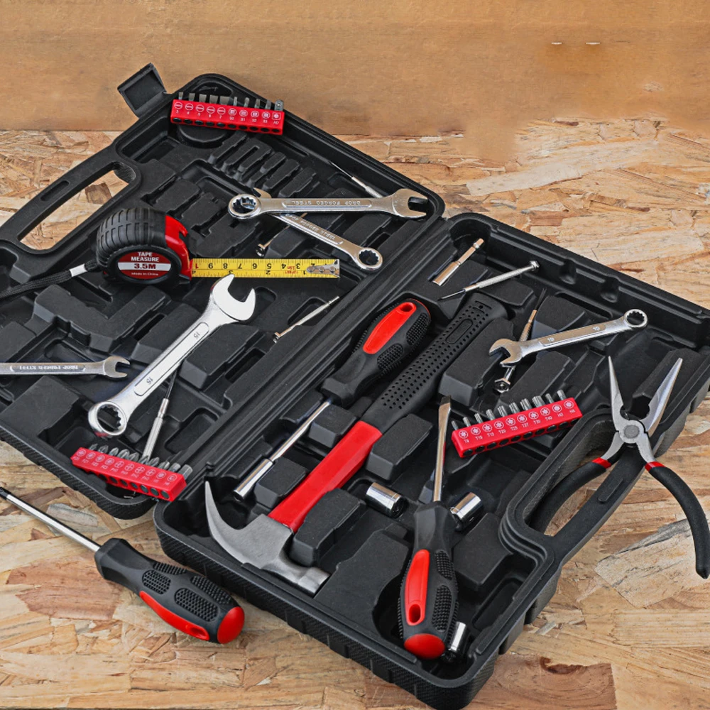 

148PCS Household Hardware Combination Tool Set Open-end Wrench Set Toolbox Multi-functional Tools Household Tools Set