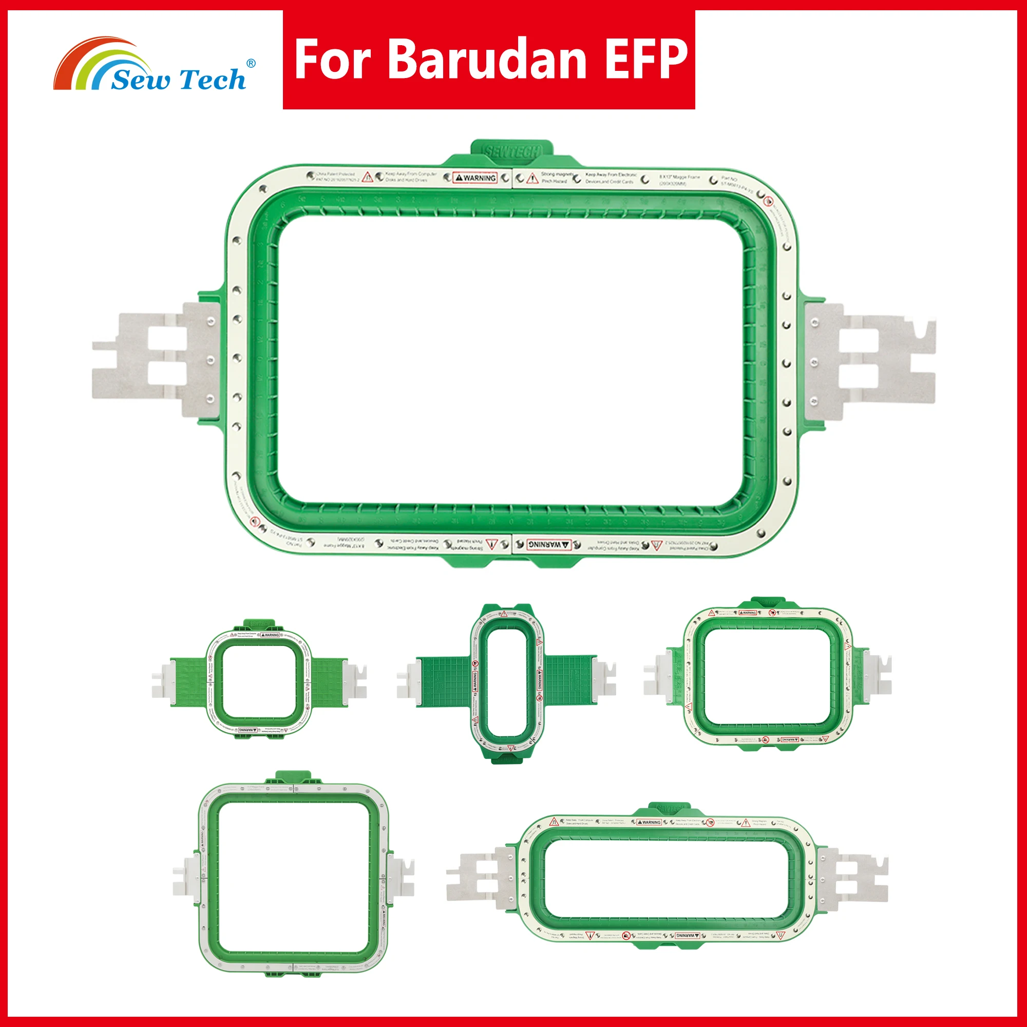 

Sew Tech Magnetic Hoop for Barudan EFP Machine Maggie Frame Mighty Hoops Embroidery Magnet Frames