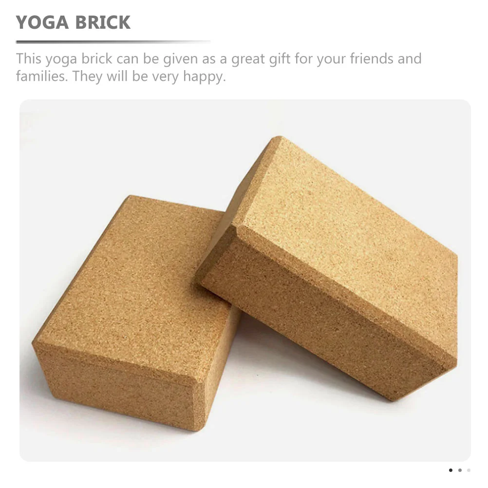 Cork Yoga Block Dancing Brick Used Training High Density Foam Blocks Non-slip Oak Dancer Fitness Tools