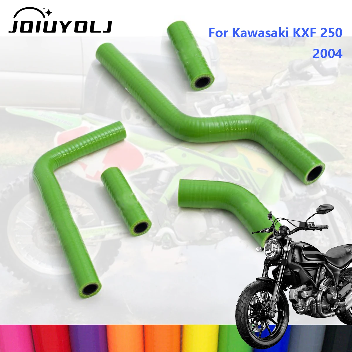 

For 2004 KAWASAKI KX250F KX 250 F Silicone Radiator Coolant Pipe Tube Hose Kit 5Pcs