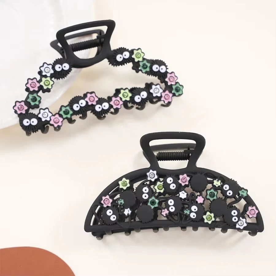 1pc Creative Small Cinderblock Hair Claw Cute Black Cartoon Hair Claws Japan Wacky Claw Clip Hair Accessories for Women Girls image 2