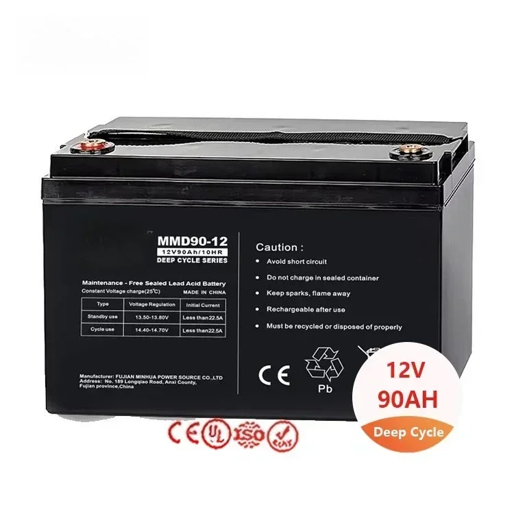 

Mhb MMD90-12 AGM Уплотнение солнечной системы Свинцово-кислотный сухой аккумулятор глубокого цикла 12 В 90 Ач - Возобновляемый решение для хранения энергии