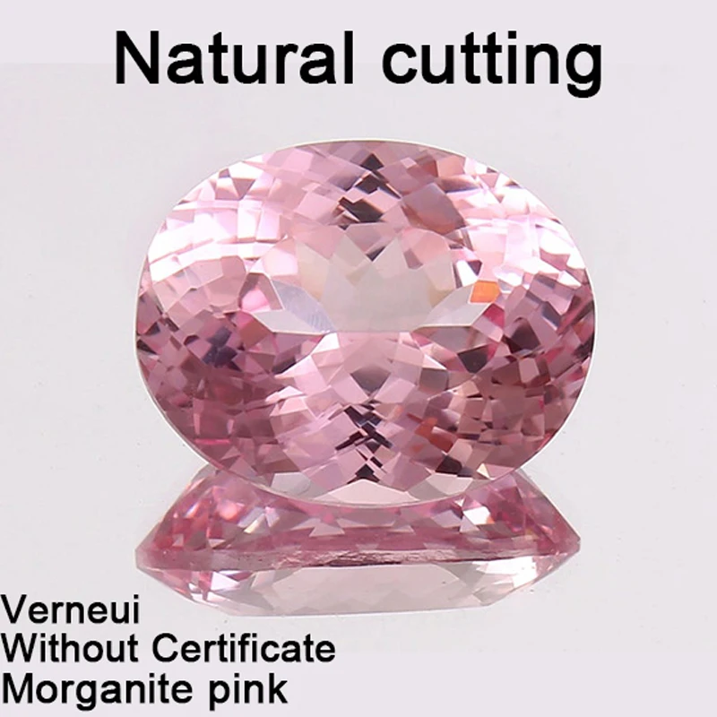 قطع طبيعي مورغانيتي الوردي البيضاوي أحجار كريمة مفكوكة الاصطناعية اكسيد الالمونيوم تمرير الماس القلم اختبار اكسيد الالمونيوم الحجارة لصنع المجوهرات