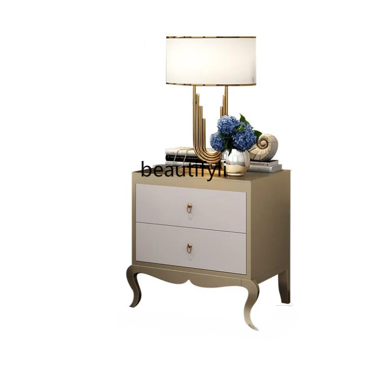 

Bedroom Bedside Storage Bedside Table Solid Wood Solid Wood European-Style Storage Furniture