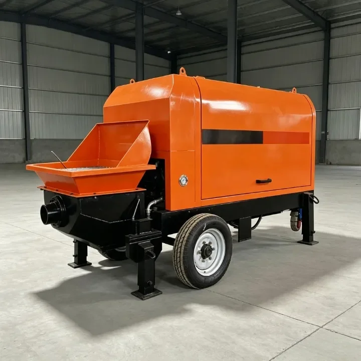Remorque de machine de coulage anti-usure, pompe à béton, fonctionnement stable pour une utilisation continue et prolongée en chantier
