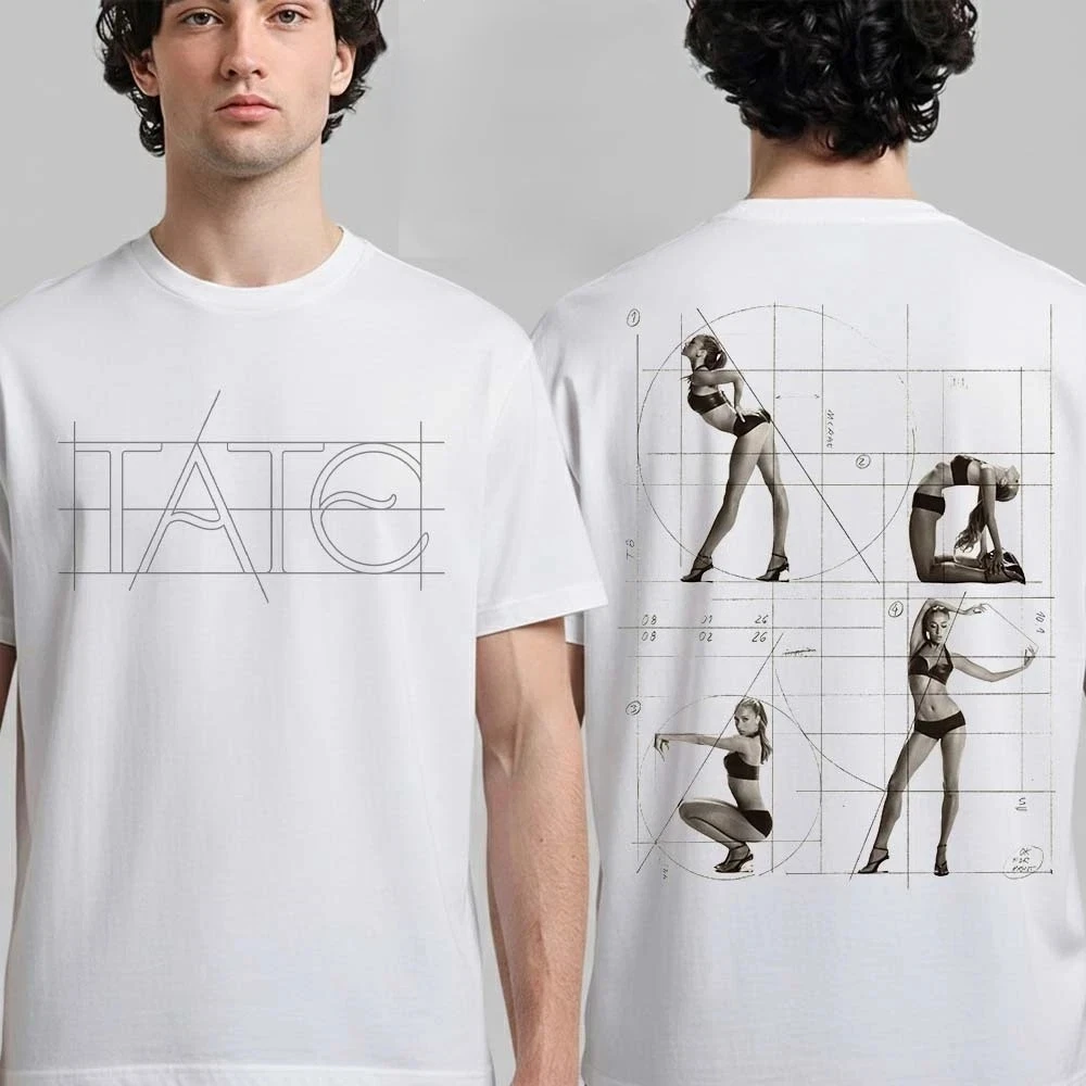 2026 Neues Tate McRae Vitruvian Woman Silhouette Grafik Pop-Musik Fan-Merch T-Shirt – Detail 2