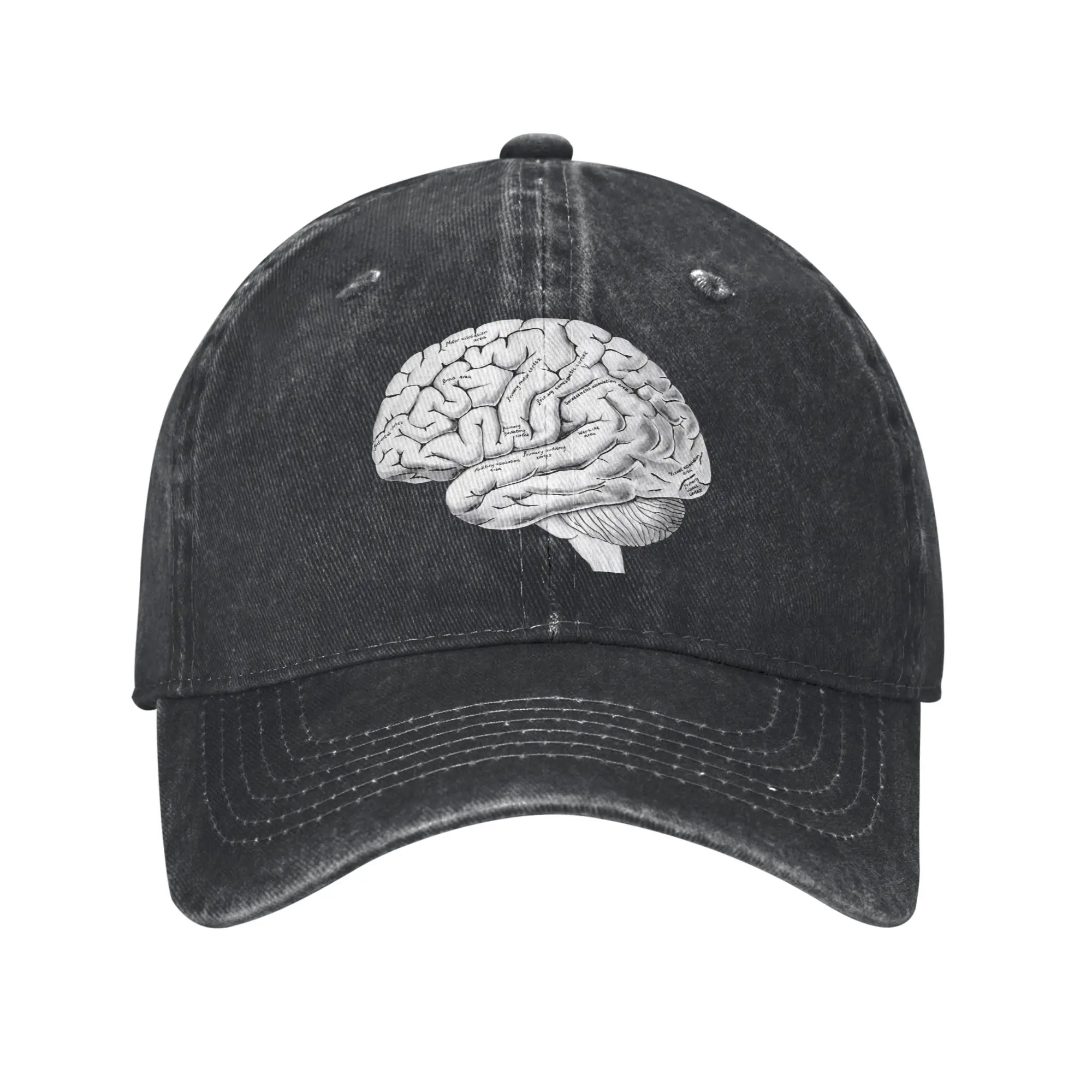 Watercolor Anatomical Brain Fashion Baseball Cap  Travel Essential Summer Woman Cap  Jogging Summer Woman Cap