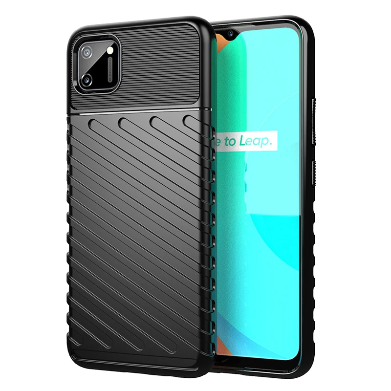 Shockproof Thunder Cases For Realme C11 C17 C35 Fashion Silicone Phone Cover for realme v25 Q5 Soft Matte Mobile Shell