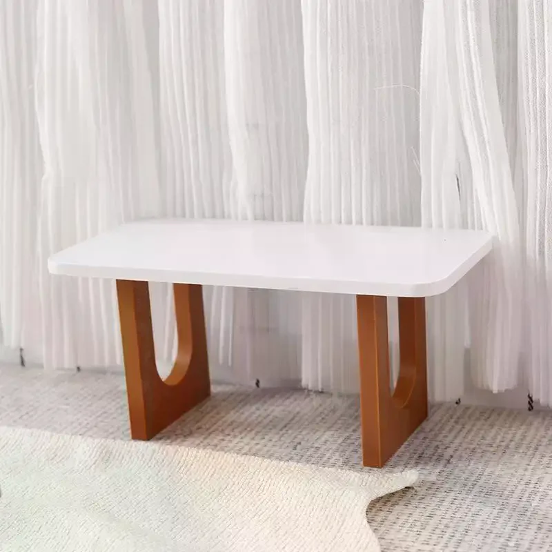 

1/12 Dollhouse Simulation Miniature Desk Tea Table Dollhouse Furniture Model Dolls House Decor Accessories Pretend Play Toys