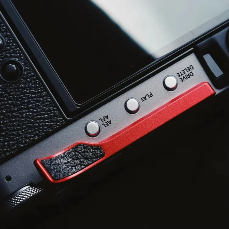 Дизайн для Fujifilm XE4, алюминиевая подставка для большого пальца, ручка для большого пальца с кожаной наклейкой, чехол для горячего башмака