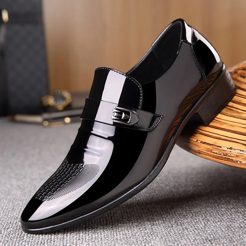 Zapatos de Cuero para Hombre de Wenzhou, Zapatos de Primavera y Otoño al por Mayor, Suela de Goma, Zapatos de Vestir para Hombre, Amazon, Wish, Lazada