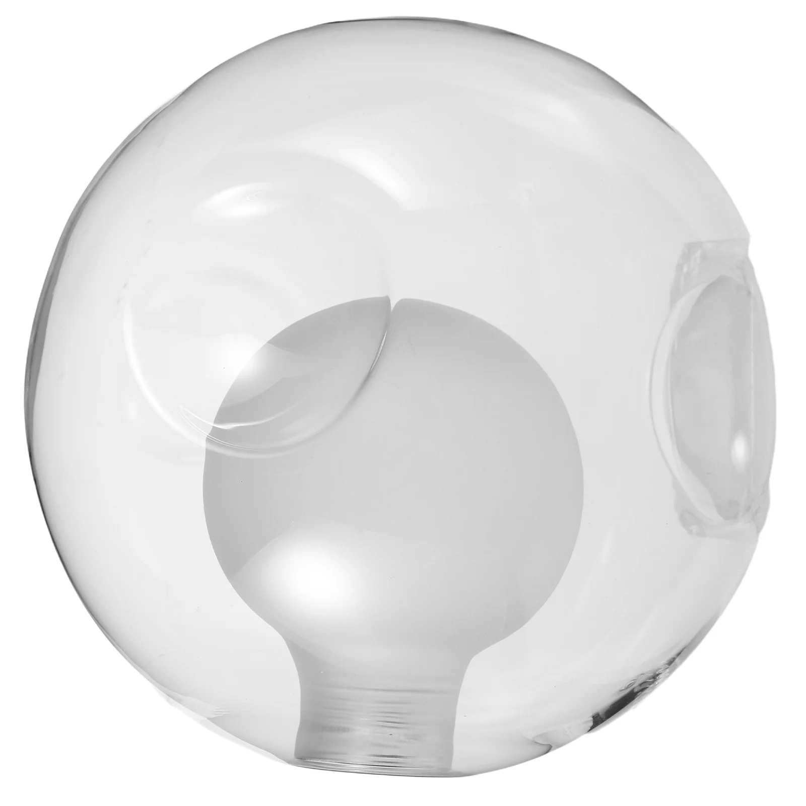 

Double Layer Clear Glass Globe Lampshade Round Sphere Lighting Replacement Lamp Cover for G9 Bulb Soft Warm Light