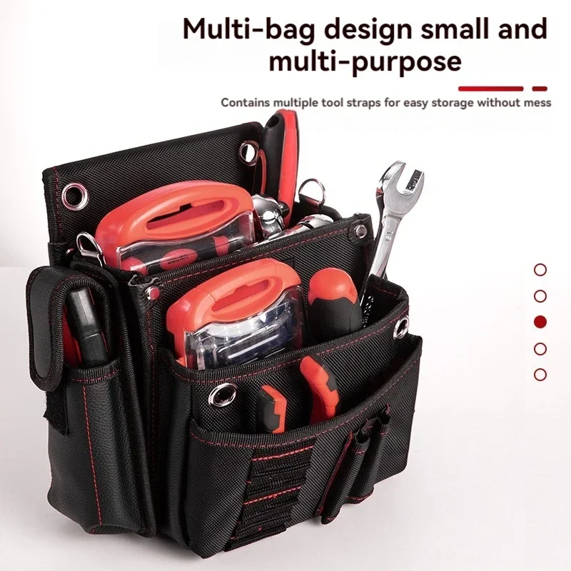 

New Deli Multifunctional Electrician Canvas Tool Bag Thickened Durable Woodworking Repair Portable Storage Bag Handheld Tool Bag