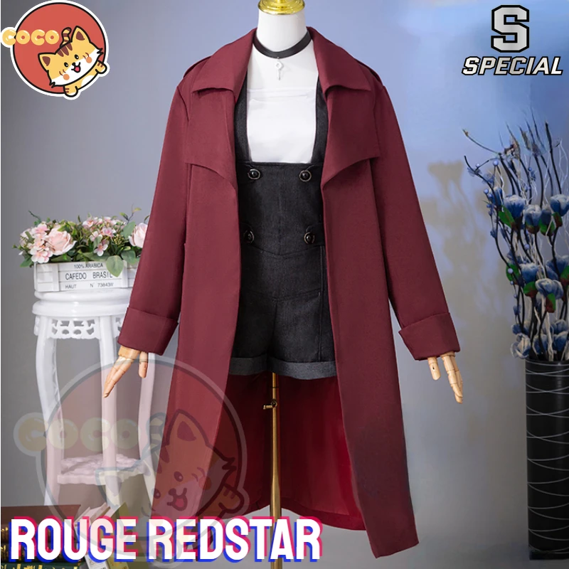 Metallic Rouge Rouge Redstar Cosplay Costume Anime Metallic Rouge Cosplay Metal Redstar Costume Redstar Cosplay Wig CoCos-S