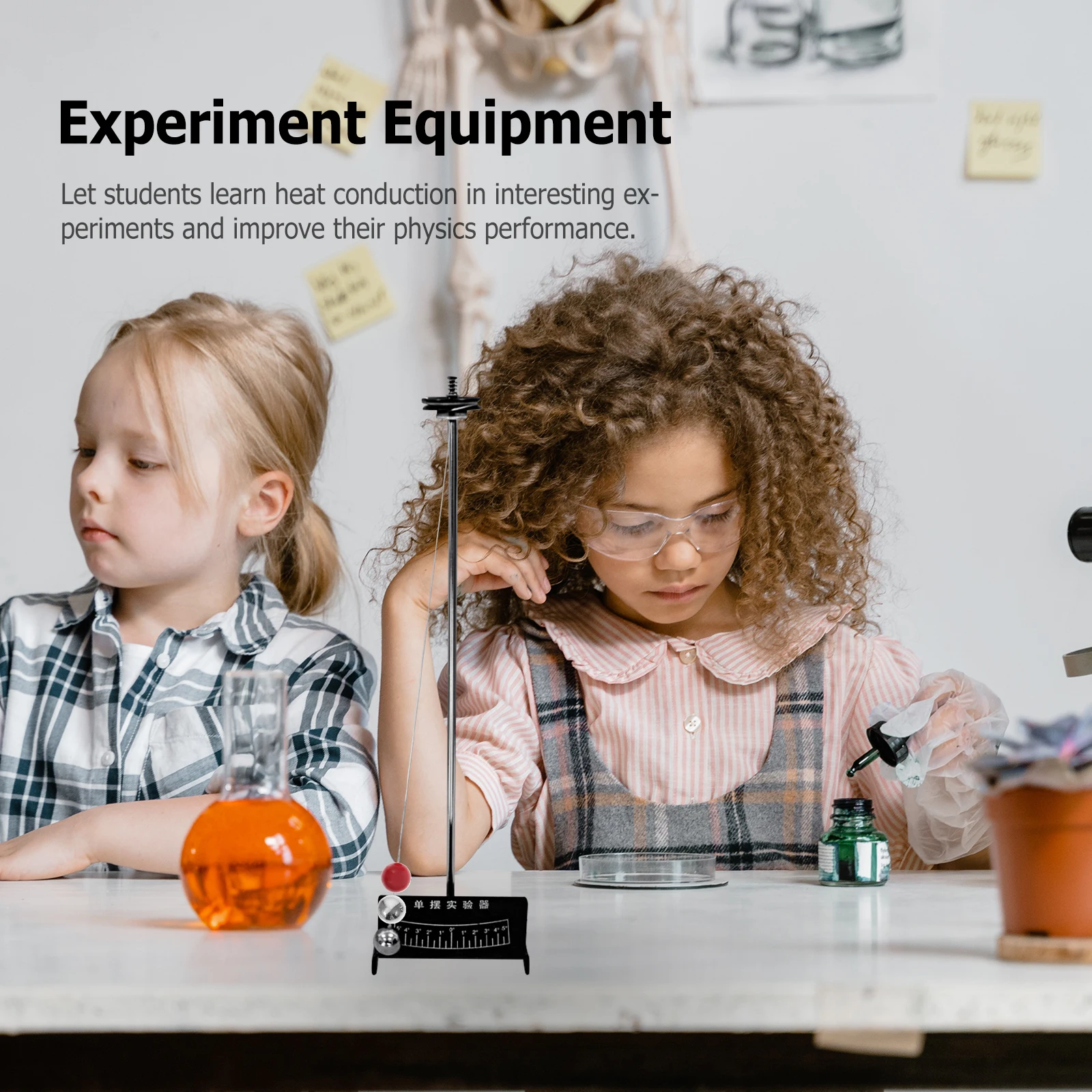 10pcs Pendulum Balls Physics Teaching Equipment Steel Experiment Tool Single Swing Device School Laboratory Use