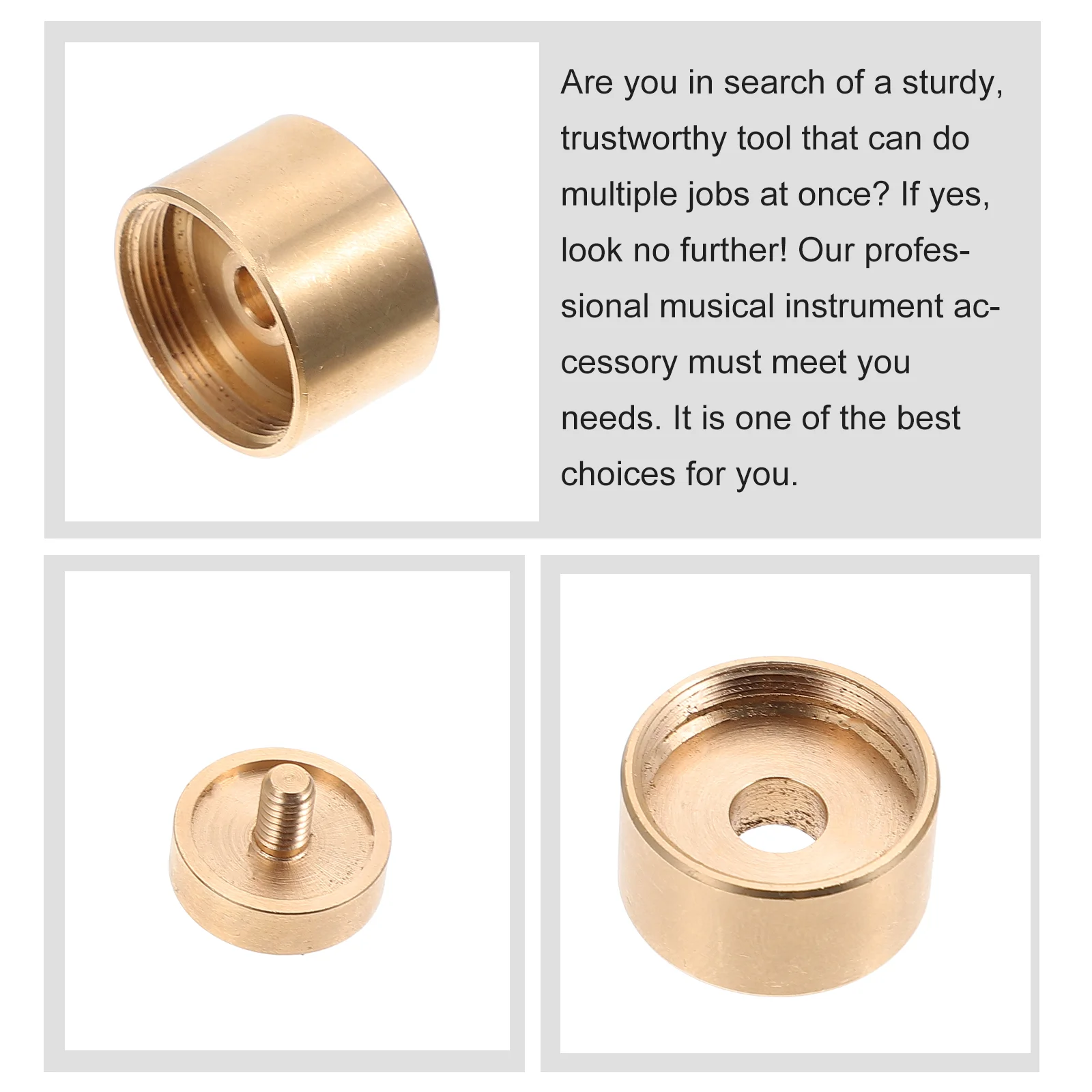 Small Upper and Lower Cover Instruments Trumpet Accessories Piston Covers Copper Press Button