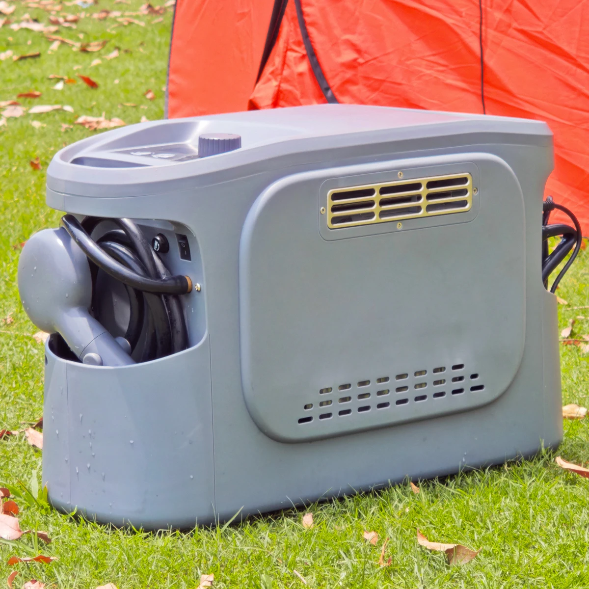 3L Portable Propane Water Heater for Camping - LPG Tankless Instant Hot Shower System with Gas Geyser & 12V DC Backup