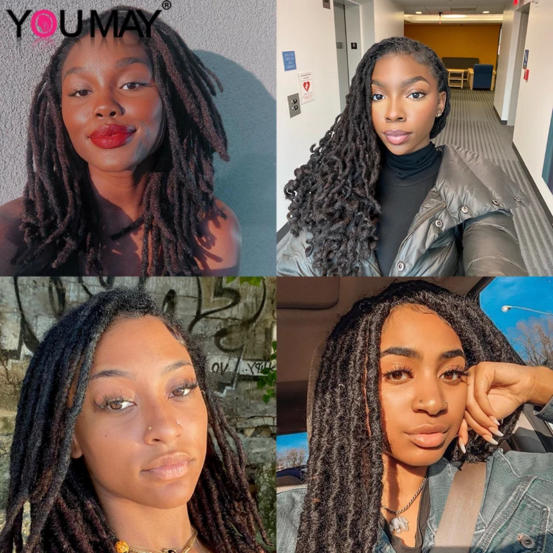 Extensiones de rastas de cabello humano Afro Kinky para mujeres negras, cabello humano a granel, Dread Loc, Color Deadlocks, trenzas, cabello virgen