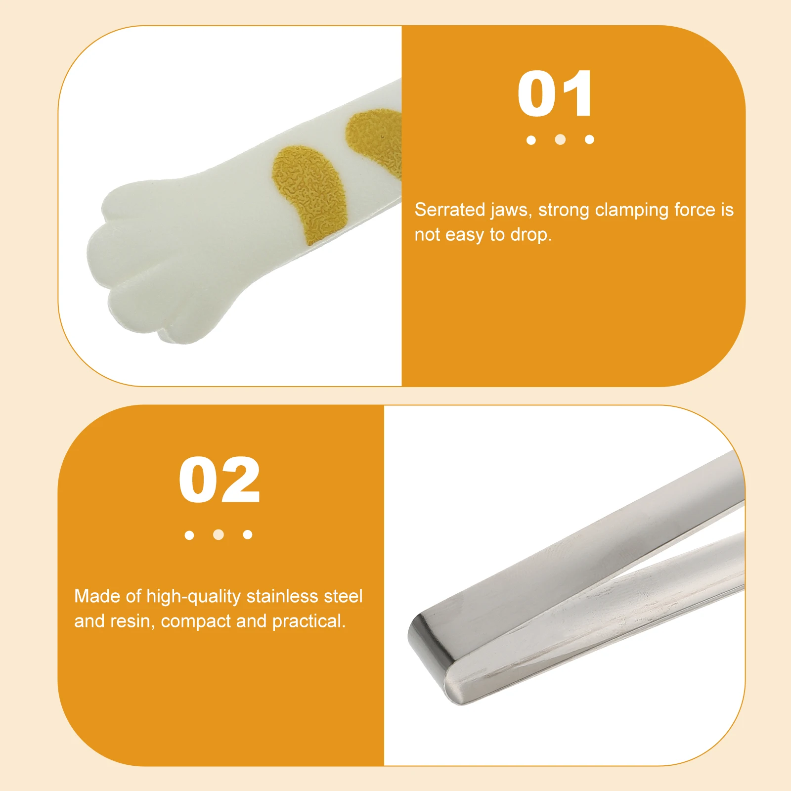 

Shape Stainless Steel Food Tongs Heat Resistant Kitchen Cooking Clips Anti Slip Bbq Serving Tools Picnic