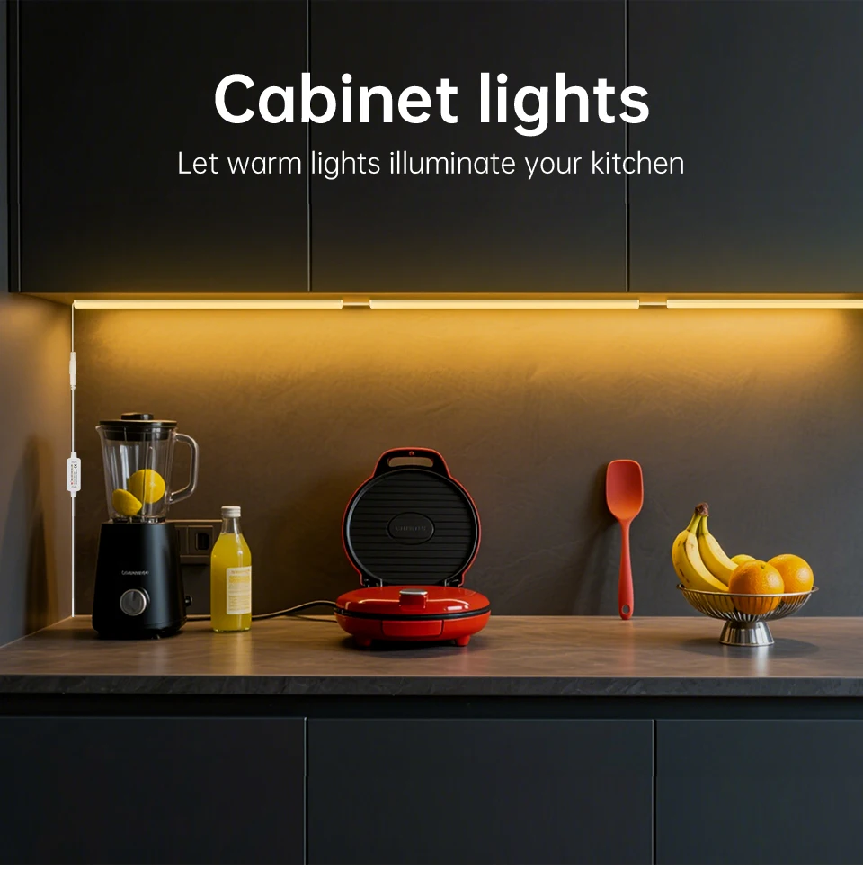 2700-6500K Dimmbare CCT-Unterbauleuchte, 1-6 Stück in Reihe schaltbar, Küchenlampe, 48 cm Aluminium-LED-Leuchte mit Fernbedienung – Detail 9